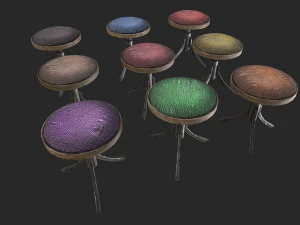 taburete giratorio Modelo 3D