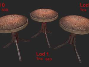 rotating stool 3D 模型