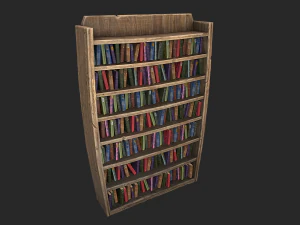 medieval bookcase 3D Model