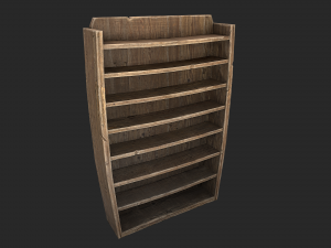 medieval bookcase 3D Model