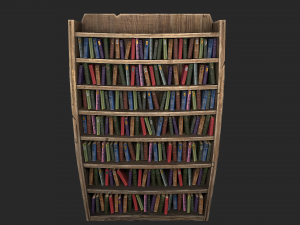 medieval bookcase 3D Model