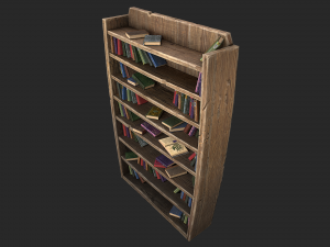 medieval bookcase 3D Model
