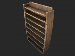 medieval bookcase 3D Model