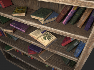 medieval bookcase 3D Model