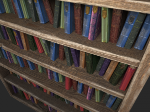 medieval bookcase 3D Model