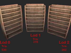 medieval bookcase 3D Model