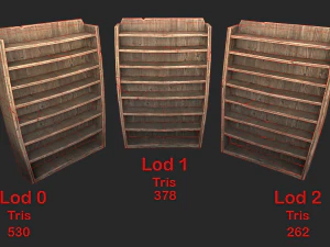 medieval bookcase 3D Model
