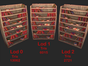 medieval bookcase 3D Model