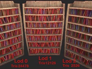 medieval bookcase 3D Model