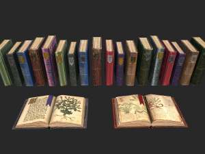 medieval bookcase 3D Model
