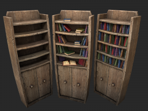 3d alchemists bookcase 3D-Modell