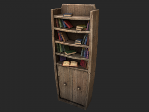 3d alchemists bookcase Modello 3D