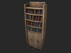 3d alchemists bookcase Modello 3D