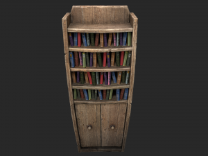3d alchemists bookcase Modello 3D