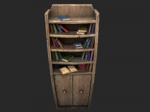 3d alchemists bookcase Modello 3D