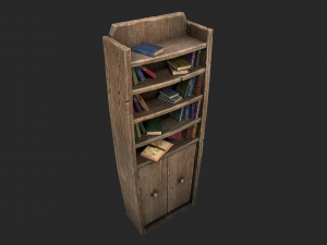 3d alchemists bookcase Modello 3D