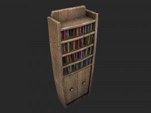 3d alchemists bookcase Modello 3D