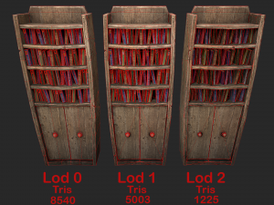 3d alchemists bookcase Modello 3D