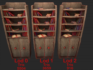 3d alchemists bookcase Modello 3D
