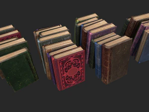 herbalist books set 3D Model