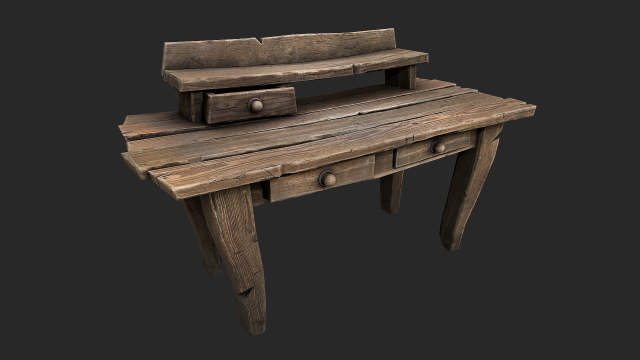 medieval lab table 3d Modello 3D .c4d .max .obj .3ds .fbx .stl .blend 