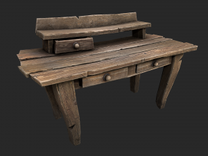 medieval lab table 3d 3Dモデル