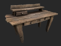 medieval lab table 3d Model 3D