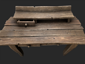 medieval lab table 3d Modello 3D