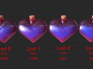 health potion bottle set Modelo 3D