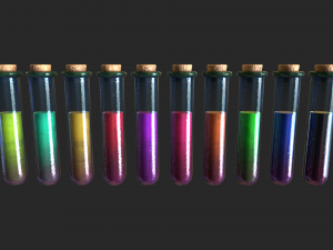 health potion bottle set Modelo 3D