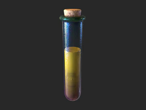 Potion Test Tube Small Alchemy Elixir 3D Model