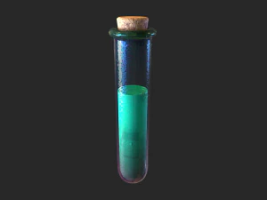 Potion Test Tube Small Alchemy Elixir 3D Model