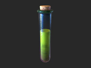 Potion Test Tube Small Alchemy Elixir 3D Model