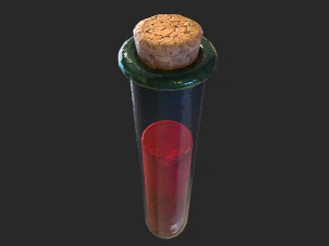 Potion Test Tube Small Alchemy Elixir 3D Model