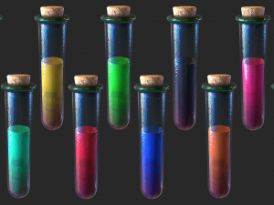 potion test tube small 3D Model
