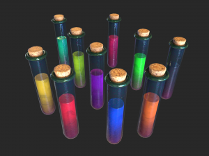 potion test tube small 3D 모델