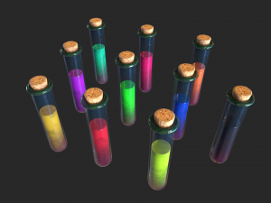 potion test tube small 3D 모델