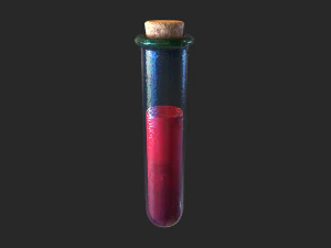 Potion Test Tube Small Alchemy Elixir 3D Model