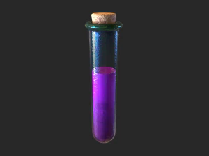 Potion Test Tube Small Alchemy Elixir 3D Model