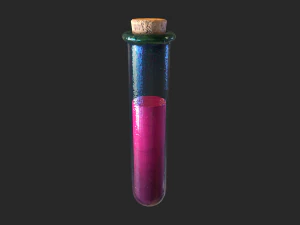 Potion Test Tube Small Alchemy Elixir 3D Model