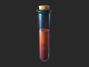 Potion Test Tube Small Alchemy Elixir 3D Model