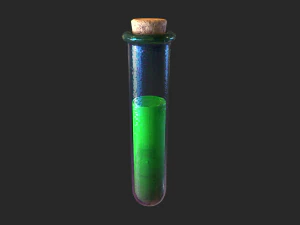 Potion Test Tube Small Alchemy Elixir 3D Model