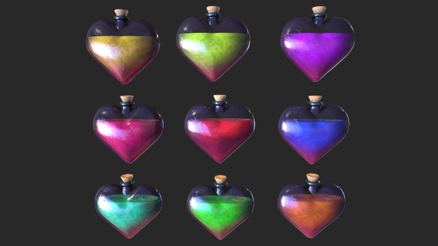 love potion 3D Model .c4d .max .obj .3ds .fbx .stl .blend 