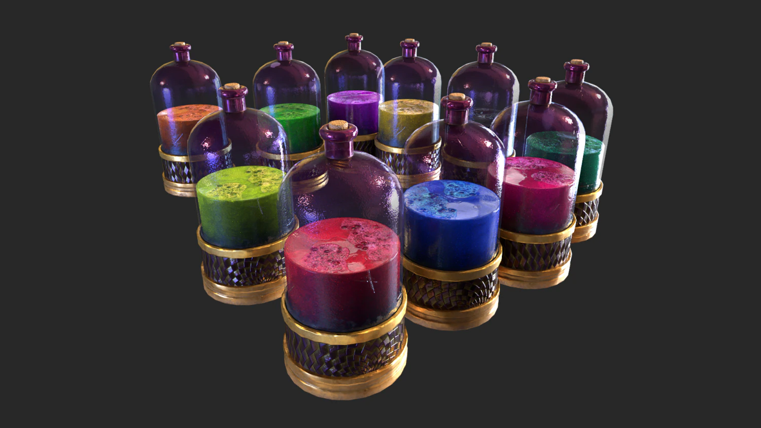 large potion bottle 3D Model .c4d .max .obj .3ds .fbx .stl .blend 
