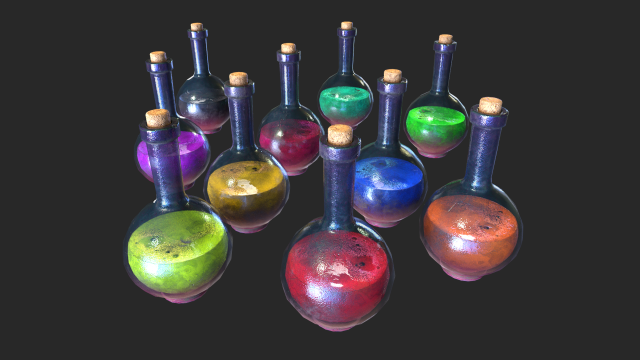 elixir Modelo 3D .c4d .max .obj .3ds .fbx .stl .blend 