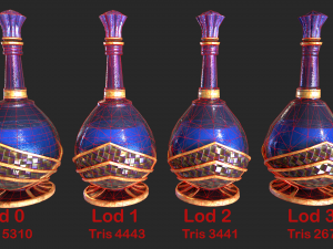 potion in a bottle Modèle 3D