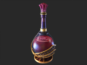 potion in a bottle Modèle 3D