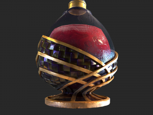 potion in a bottle Modèle 3D