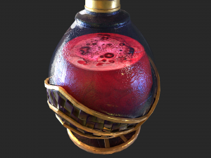 potion in a bottle Modèle 3D