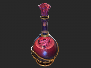 potion in a bottle Modèle 3D